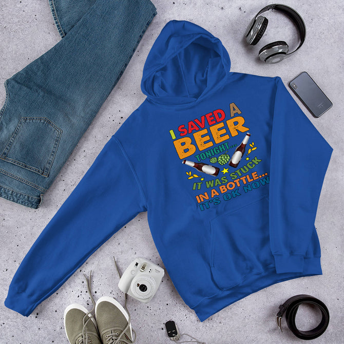 Unisex Adult Heavy Blend™ Hoodie | Gildan 18500 - Drinking - I Saved a Beer Tonight