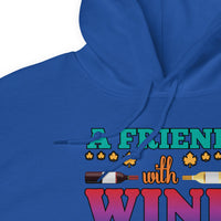 Unisex Adult Heavy Blend™ Hoodie | Gildan 18500 - Drinking - A Friend With Wine