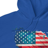 Unisex Adult Heavy Blend™ Hoodie | Gildan 18500 - USA - Abstract Country Flag 1