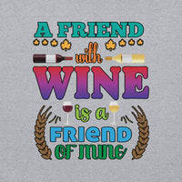 Unisex Adult Heavy Blend™ Hoodie | Gildan 18500 - Drinking - A Friend With Wine