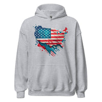 Unisex Adult Heavy Blend™ Hoodie | Gildan 18500 - USA - Abstract Country Flag 1