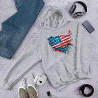 Unisex Adult Heavy Blend™ Hoodie | Gildan 18500 - USA - Abstract Country Flag 1