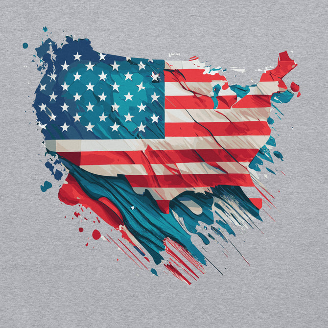 Unisex Adult Heavy Blend™ Hoodie | Gildan 18500 - USA - Abstract Country Flag 1