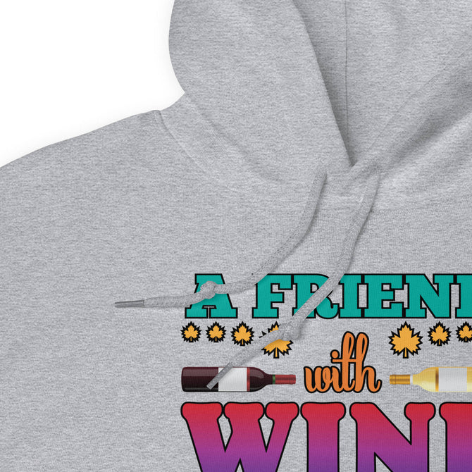 Unisex Adult Heavy Blend™ Hoodie | Gildan 18500 - Drinking - A Friend With Wine