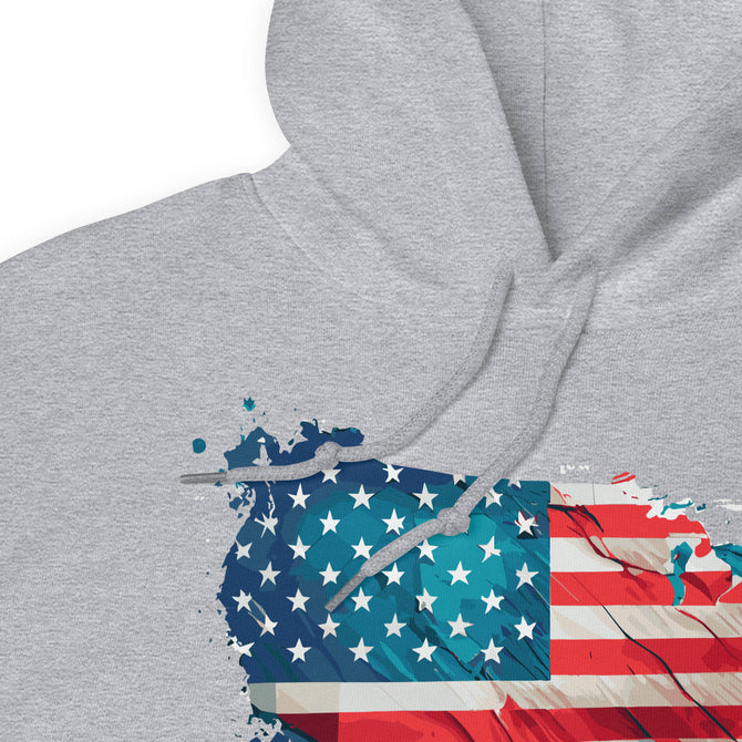 Unisex Adult Heavy Blend™ Hoodie | Gildan 18500 - USA - Abstract Country Flag 1