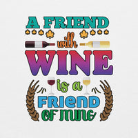 Unisex Adult Heavy Blend™ Hoodie | Gildan 18500 - Drinking - A Friend With Wine