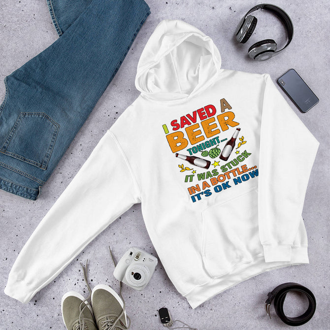 Unisex Adult Heavy Blend™ Hoodie | Gildan 18500 - Drinking - I Saved a Beer Tonight