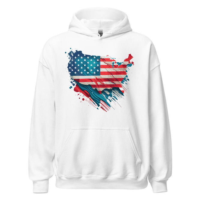 Unisex Adult Heavy Blend™ Hoodie | Gildan 18500 - USA - Abstract Country Flag 1