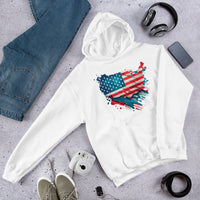 Unisex Adult Heavy Blend™ Hoodie | Gildan 18500 - USA - Abstract Country Flag 1